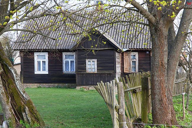Slomianka, drewniana architektura wsi. EU, Pl, Podlaskie.